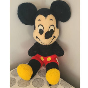 Vintage Mickey Mouse  20" Stuffed Toy by Walt Disney Characters 1960s 1970s